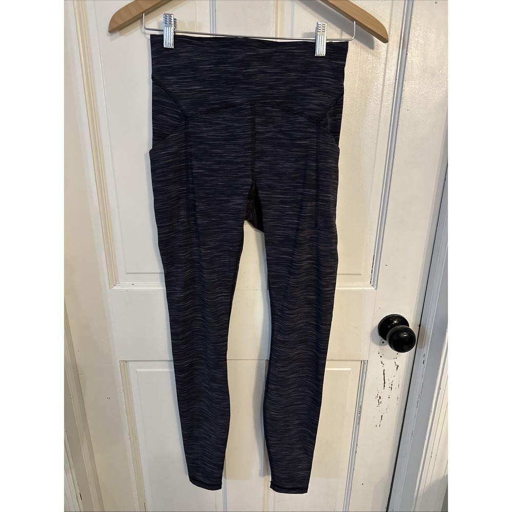 Lululemon Power Thru High-Rise Tight 29" Black Heather- Size 6